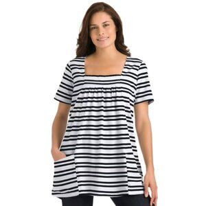 Woman Within Plus Size 7-Day Smock Trapeze Tunic L (18/20)